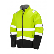 Softshell ochronny do nadruku - fluorescent yellow/black