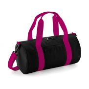 Mini torba Barrel - black/fuchsia
