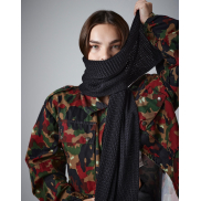 Szalik dzianinowy Classic Waffle - black