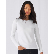 T-shirt #E190 z długim rękawem/Damski - white