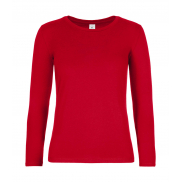 T-shirt #E190 z długim rękawem/Damski - red