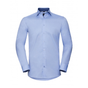 Koszula Tailored Contrast Herringbone - light blue/mid blue/bright navy