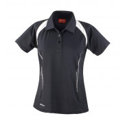 Damskie polo Spiro Team - black/white