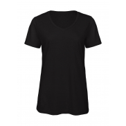 Damski T-Shirt V-Neck V Triblend - black