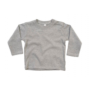 Top niemowlęcy z długim rękawem - heather grey melange