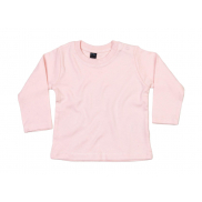 Top niemowlęcy z długim rękawem - powder pink