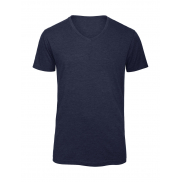 Męski T-Shirt V-Neck V Triblend - heather navy