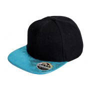 Czapka Bronx Glitter z płaskim daszkiem - black/turquoise