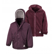 Dziecięca kurtka dwustronna - burgundy/burgundy