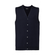 Dzianinowa Kamizelka V-Neck - french navy