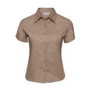 Bluzka damska Twill z krótkimi rękawami - khaki