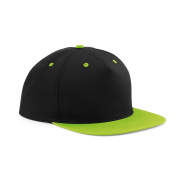 Czapka 5-panelowa Contrast Snapback - black/lime green