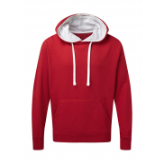 Bluza z kapturem Contrast Hoodie - red/white