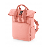 Mini Plecak Z Recyklingu Roll-Top Laptop - blush pink
