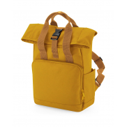 Mini Plecak Z Recyklingu Roll-Top Laptop - mustard