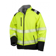 Softshell ochronny Ripstop do nadruku - fluorescent yellow/black