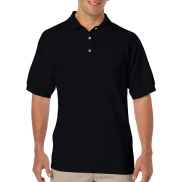 Męskie gładkie polo DryBlend Jersey - black