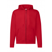 Bluza z kapturem na zamek Classic - red