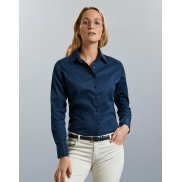 Bluzka damska Twill z długimi rękawami - white