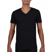 Męski V-Neck Softstyle - black