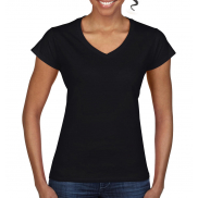 Damski V-neck Softstyle - black