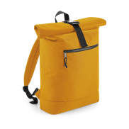 Plecak z recyklingu Roll-Top - mustard