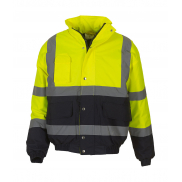 Dwukolorowa kurtka Fluo Bomber - fluo yellow/navy