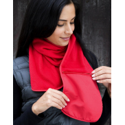 Szalik z polaru z kieszonką - black