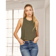 Damski top Racerback Cropped - solid white blend