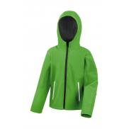 Dziecięcy softshell z kapturem TX Performance - vivid green/black