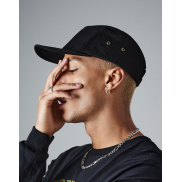 Czapka 5-panelowa Canvas - black