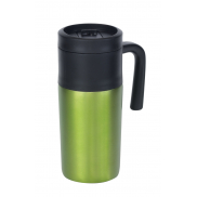 Kubek termiczny GRAB AND GO, czarny, zielony, pojemność ok. 330 ml.
