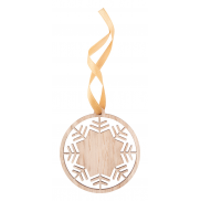 Ozdoba choinkowa, śnieżynka - naturalny