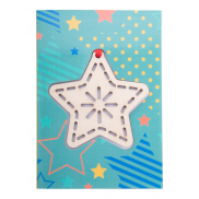 Karta świąteczna, gwiazda - naturalny