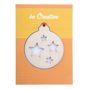 Karta świąteczna, bombka - naturalny