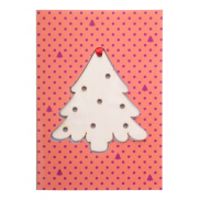 Karta świąteczna, choinka - naturalny