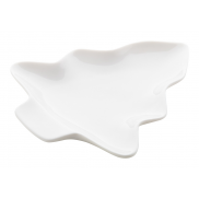 Talerz na przekąski, choinka - biały