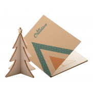 Karta/kartka świąteczna - choinka - naturalny