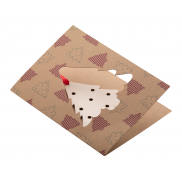 Karta/kartka świąteczna - choinka - naturalny