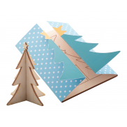 Karta/kartka świąteczna - choinka - naturalny