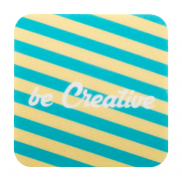 Podkładka filcowa RPET w kształcie kwadratu - biały