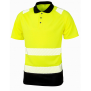 Polo Safety z recyklingu - fluorescent yellow