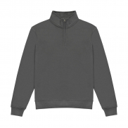 Bluza Regular Fit z krótkim zamkiem - dark grey