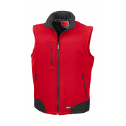 Bezrękawnik męski Softshell - red/black