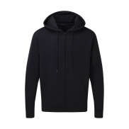 Męska bluza na zamek z kapturem - navy