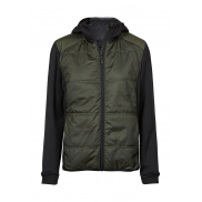 Damska kurtka z kapturem Hybrid-Stretch - deep green/black