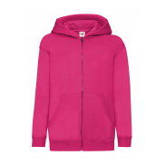 Dziecięca bluza z kapturem na zamek Classic - fuchsia