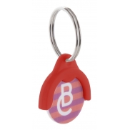 żeton do wózków sklepowych z brelokiem - czerwony