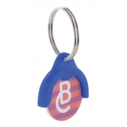 żeton do wózków sklepowych z brelokiem - niebieski