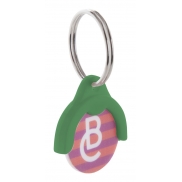 żeton do wózków sklepowych z brelokiem - zielony